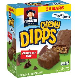 QUAKER ® CHEWY ® DIPPS ® CHOCOLATE CHIP 37.1OZ-1.05KG-34 BARS